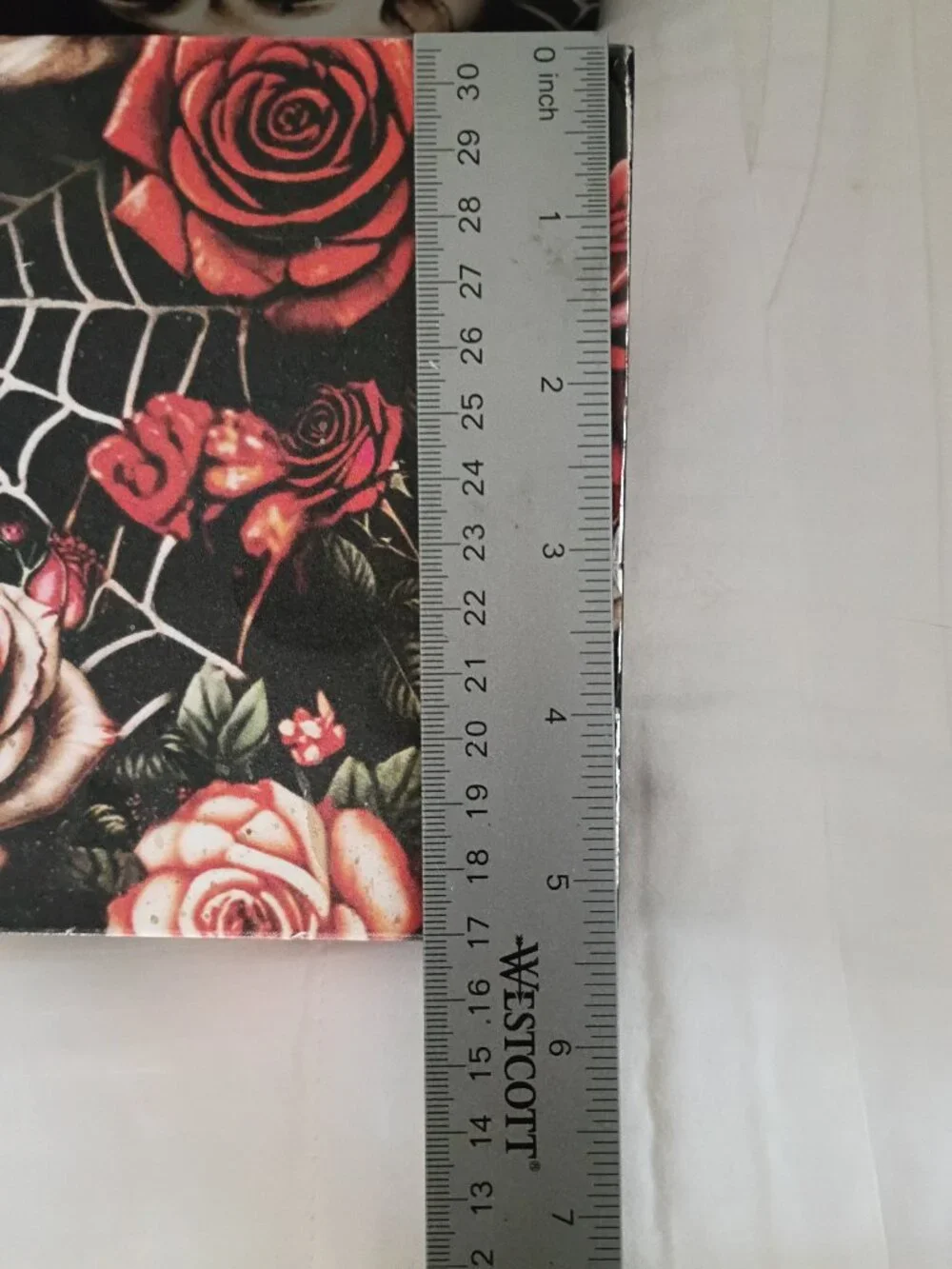 NEW Pair Handmade Matching Red & Black Skulls, Spider Webs,& Roses Shelves